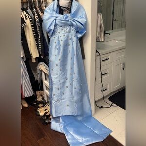 Elegant Light Blue Gown with Embellishments